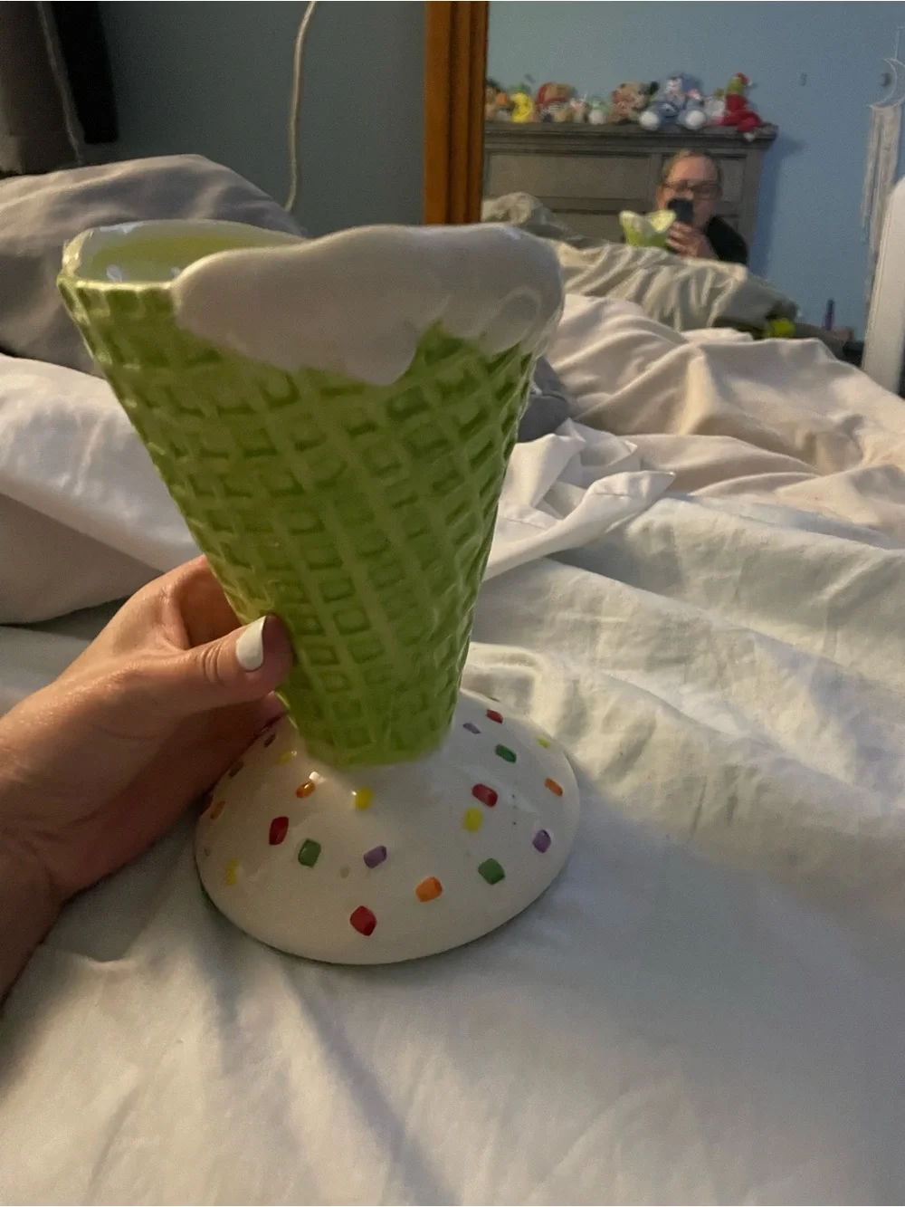 Ceramic Ice Cream Cone Vase decoration